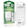 Incarcator de retea Hoco C72Q Glorious + Cablu Type-C USB (QC3.0) [White]